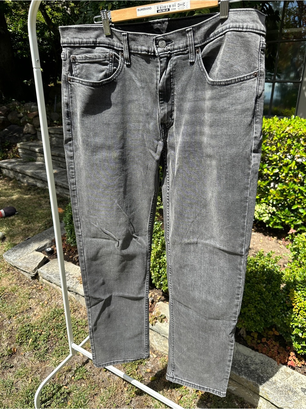 Levi's Men's Washed Gray Straight Jeans